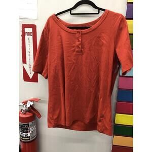 Logo principles by lori goldstein ribbed Henley large quarter sleeve new HSN